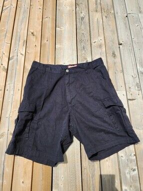 Agenda Cargo Shorts Mens 36 Canvas Relaxed Fit Summer Cotton Workwear Flat Front